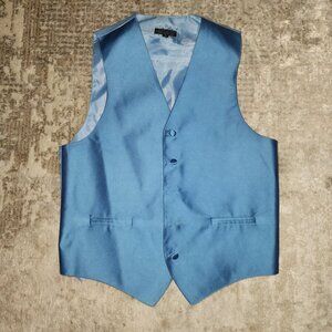 XS Blue Formal Satin Vest